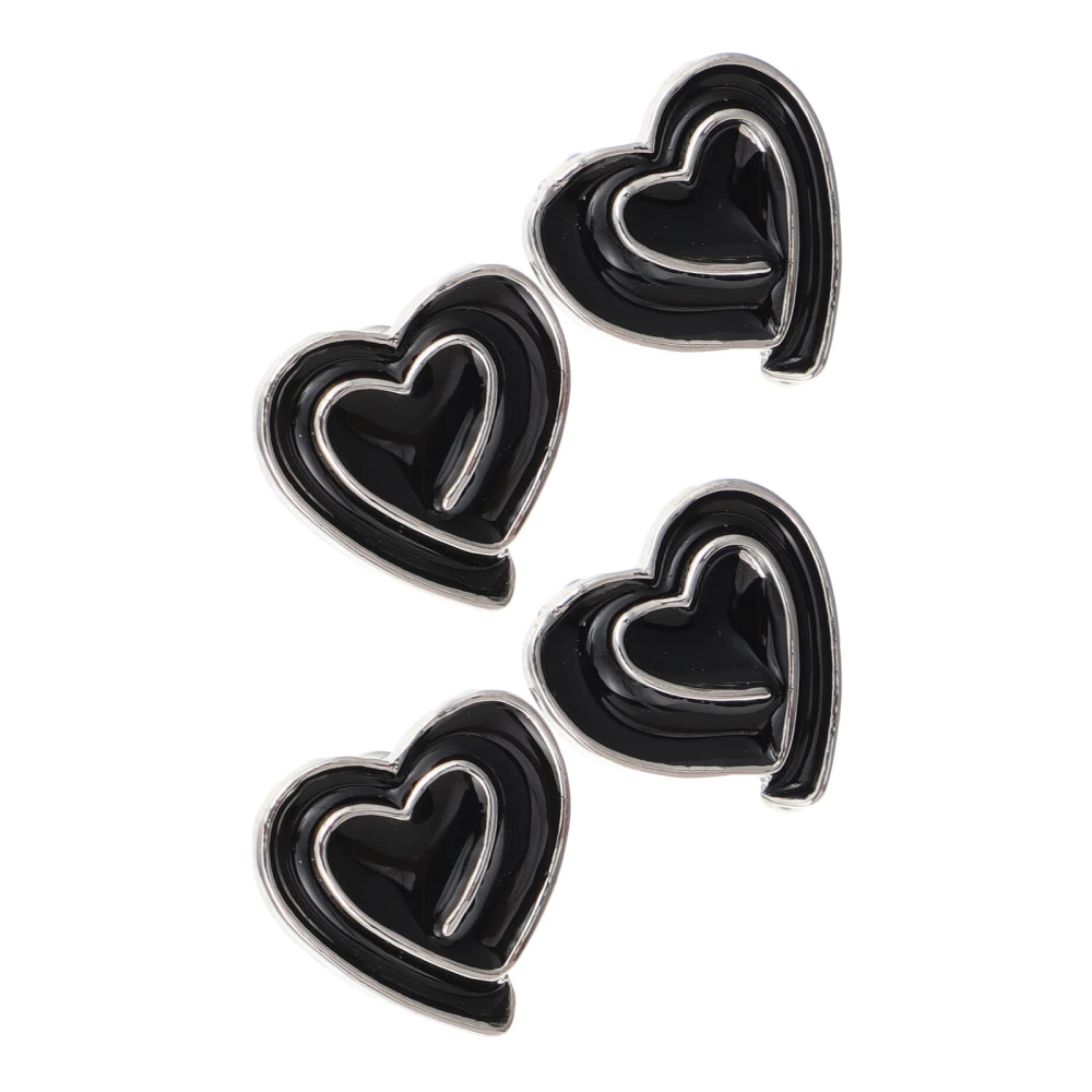 2 Pairs Women Heart Shape Earrings Ear Pendants Girls Ear Decor Ear Decors