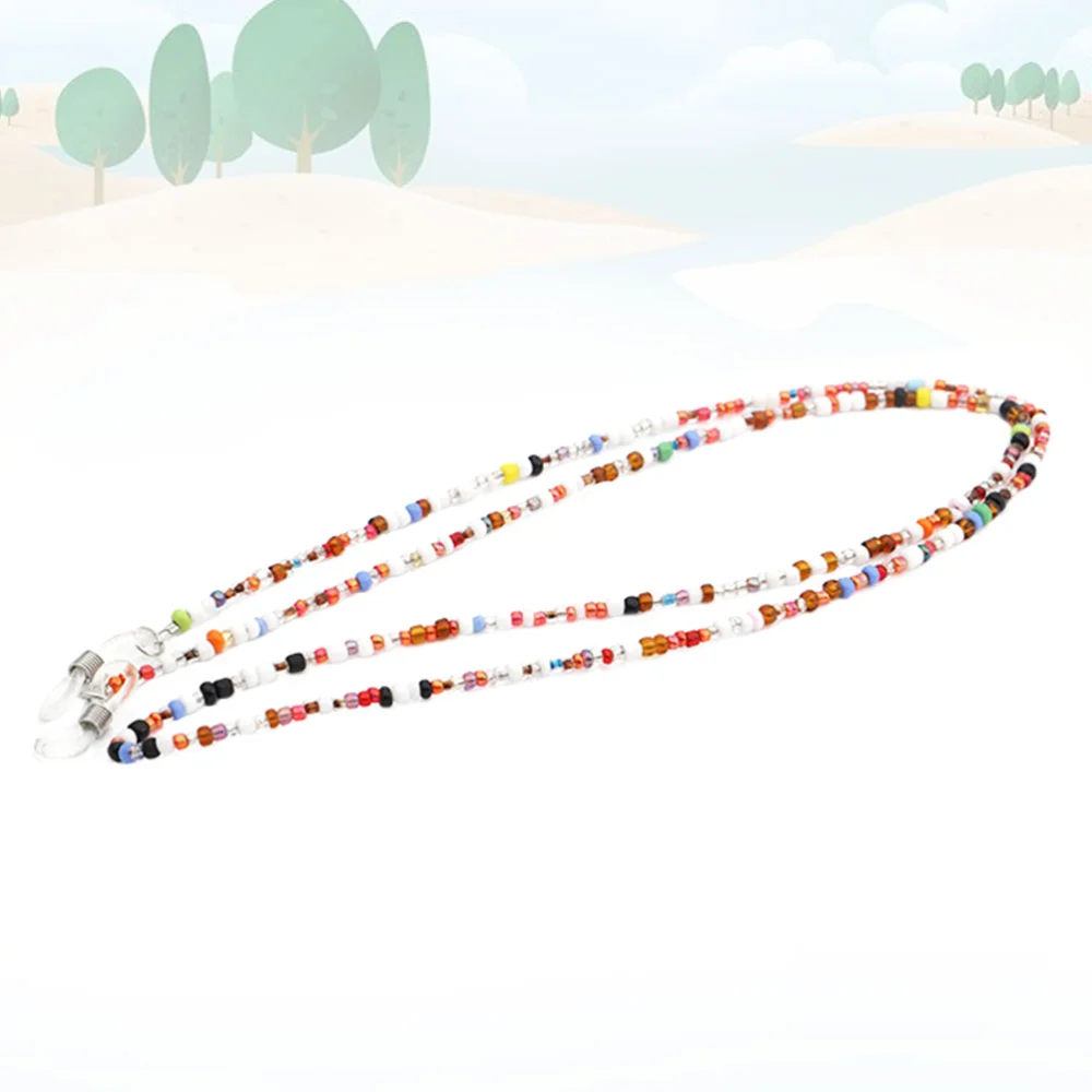 Colorful Beaded Eyeglass Chain Glasses Strap Cords Sunglasses Chains and Straps Eyewear Holder for Women (Random Color)