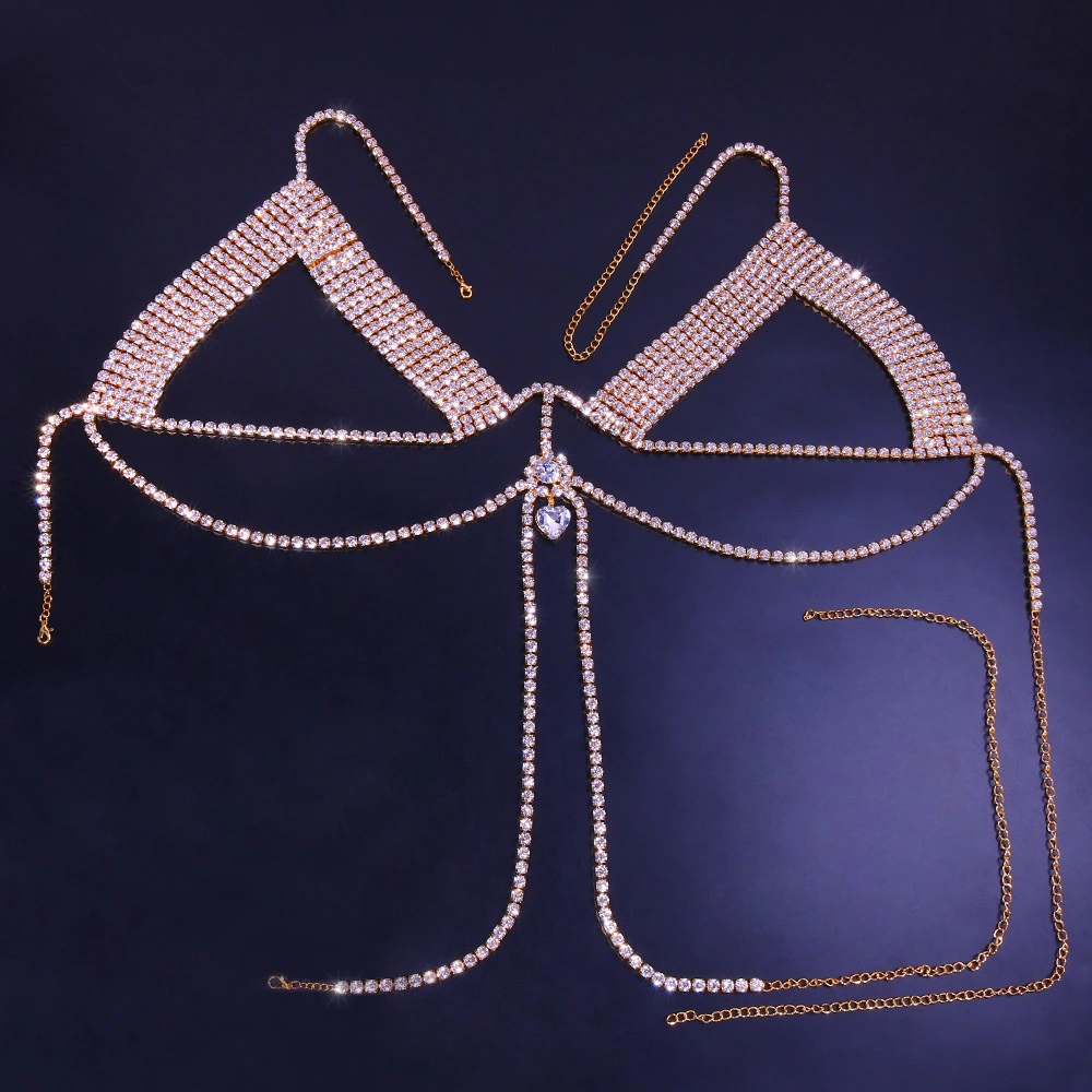 Rhinestone Chest Chain Fashion Nightclub Full Of Diamonds