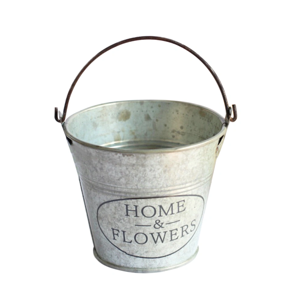 Flower Bucket Home Decoration Creative Iron Bucket Dry Flower Bucket