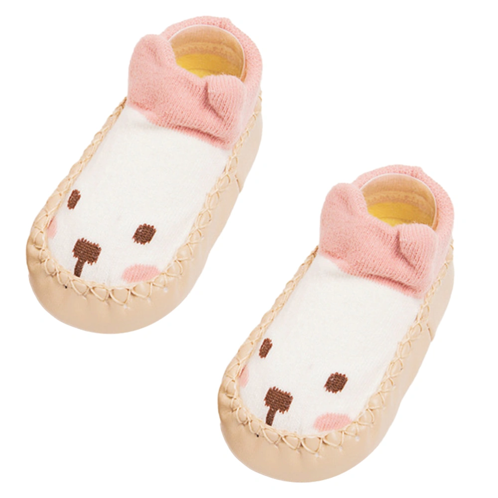 Baby Warm Shoes Socks Children Newborn Cartoon Socks Baby Gift Kids Floor Socks Leather Sole Non-Slip Thick Towel Socks 11cm