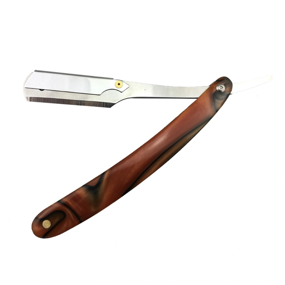 Chic Straight Barber Steel Razors Shaving Folding Men Vintage Straight Metal Hair Shaper Barber Razor without