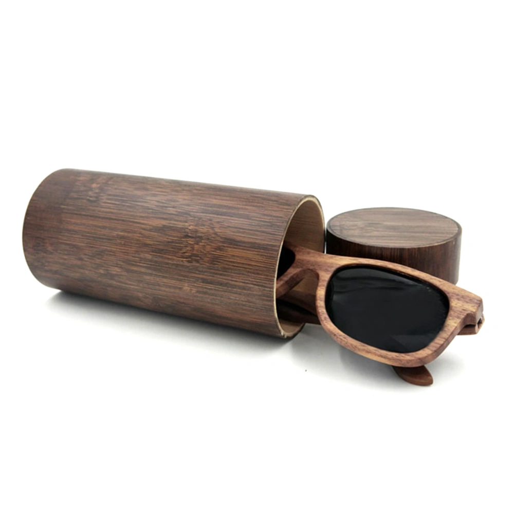 1Pc Dyeing Cylinder Glasses Box Bamboo Vintage Sunglasses Case Creative Portable Spectacle Container