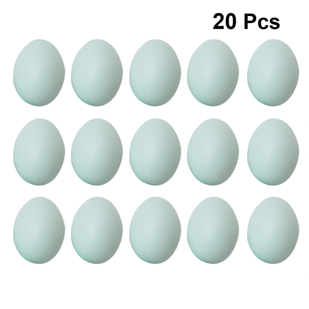 20Pcs 7 x 4cm Children Early Educational DIY Toy Creative Egg Painted Toy Plastic Simulated Duck Egg (Random Color)