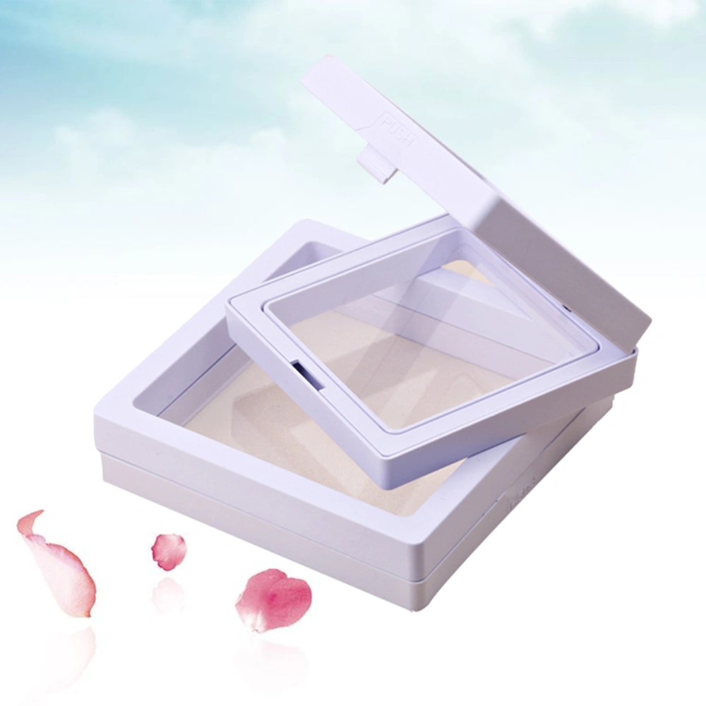 2pcs Jewelry Packaging Suspension Box Transparent Elastic Film Jewelry Brooch Display Box (9 x 9cm + 7 x 7cm)