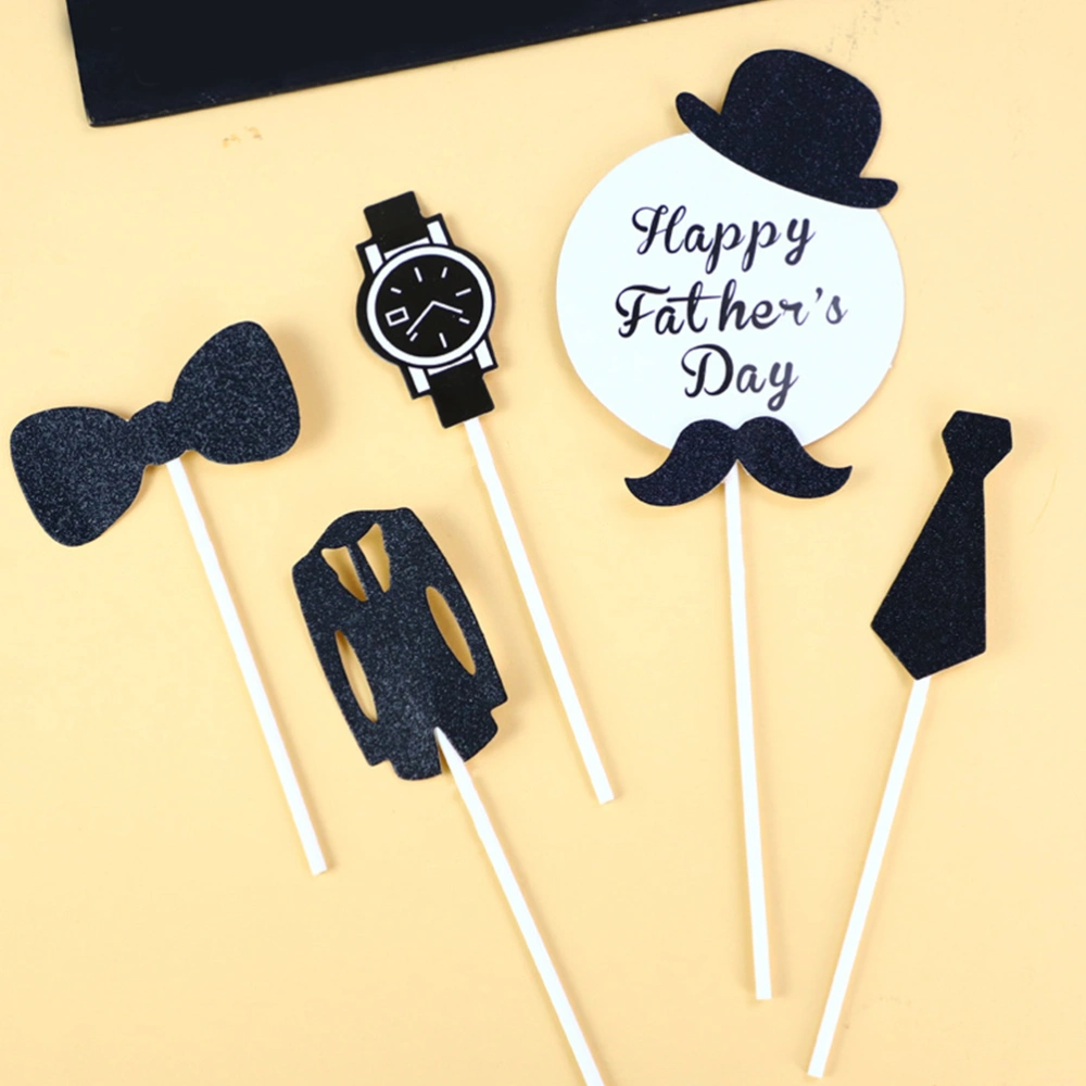 11pcs Happy Father's Day Decorations Cake Topper Decors Cupcake Toppers