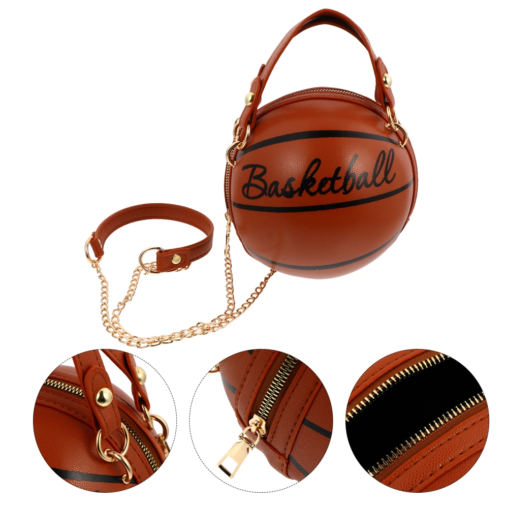 1pc Small Basketball Shape Bag Cross-body One-shoulder Bag Fashion Handbag