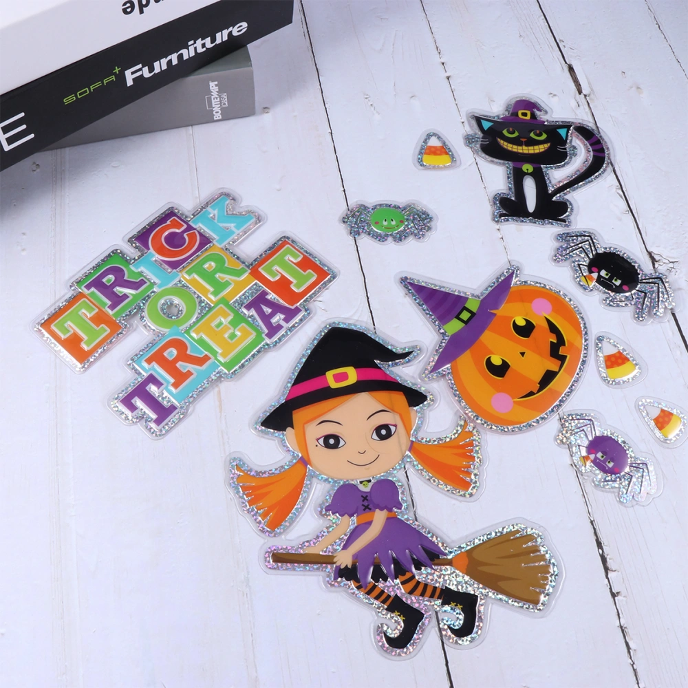 Halloween Bump Sticker Halloween Elements Witch Stickers Craft Adhesive Stickers Wall Scrapbook Stickers