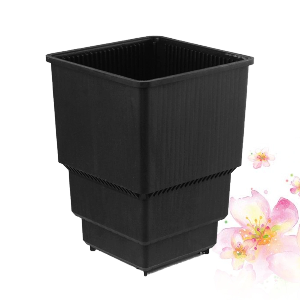 1pc Plastic Flower Pot Thickened Flower Storage Container Drainage Plant Pot for Home Garden Flowershop 