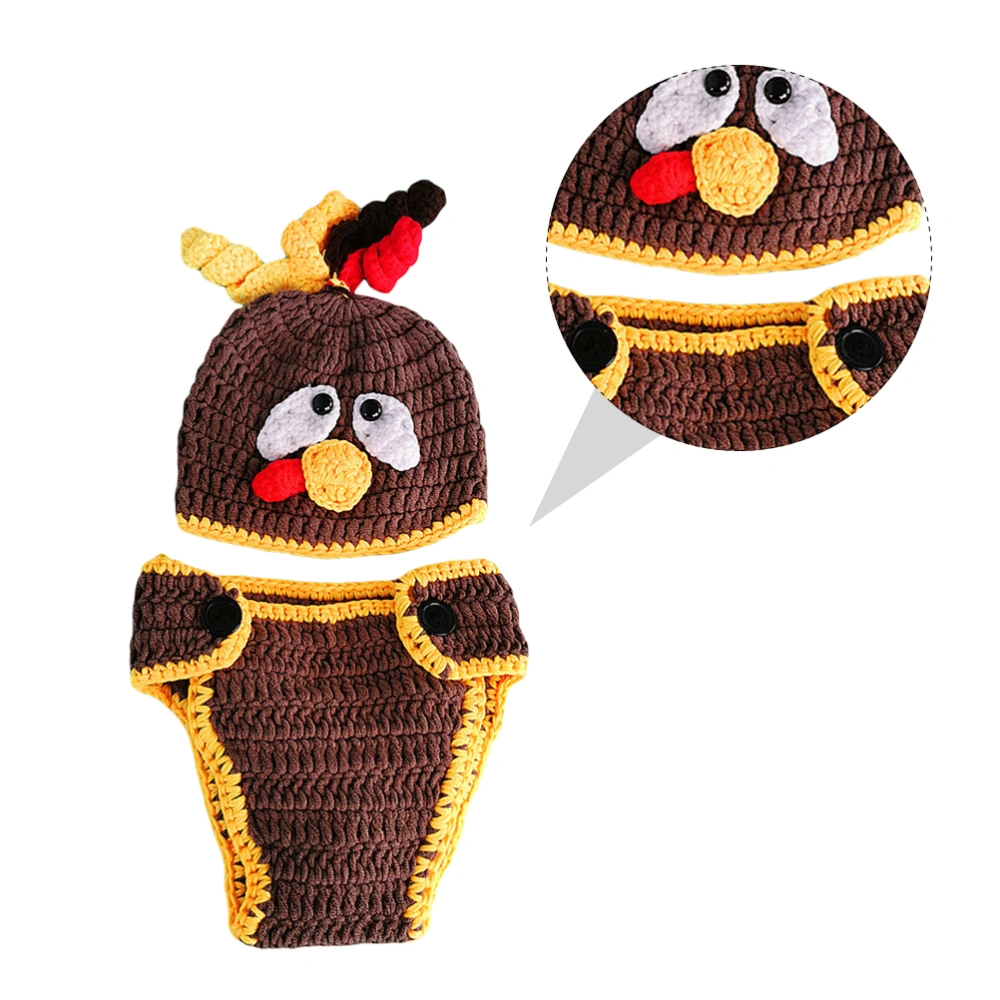 1 Set  Lovely Newborn Turkey Photography Props Cotton Costume Cosplay Outfits