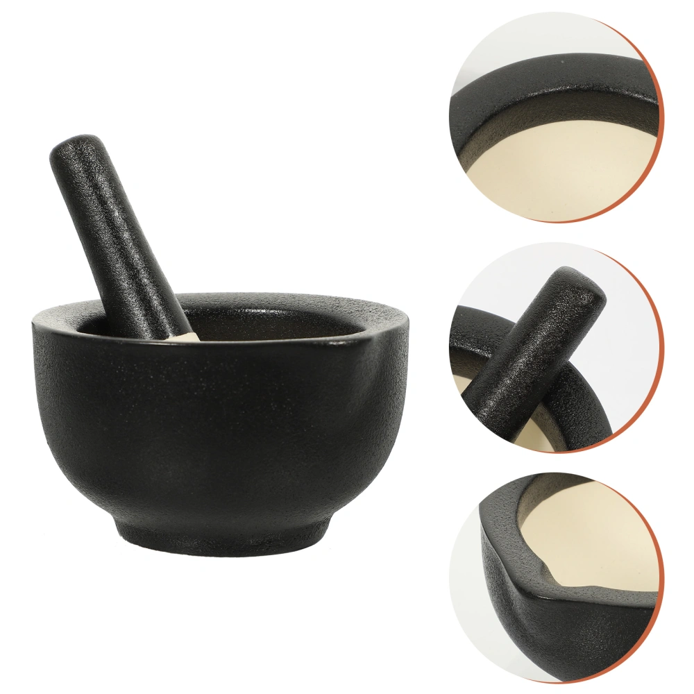 1 Set of Wear-Resistant Herb Pestle Laboratory Ceramic Mortar Pharmacy Herb Grinder