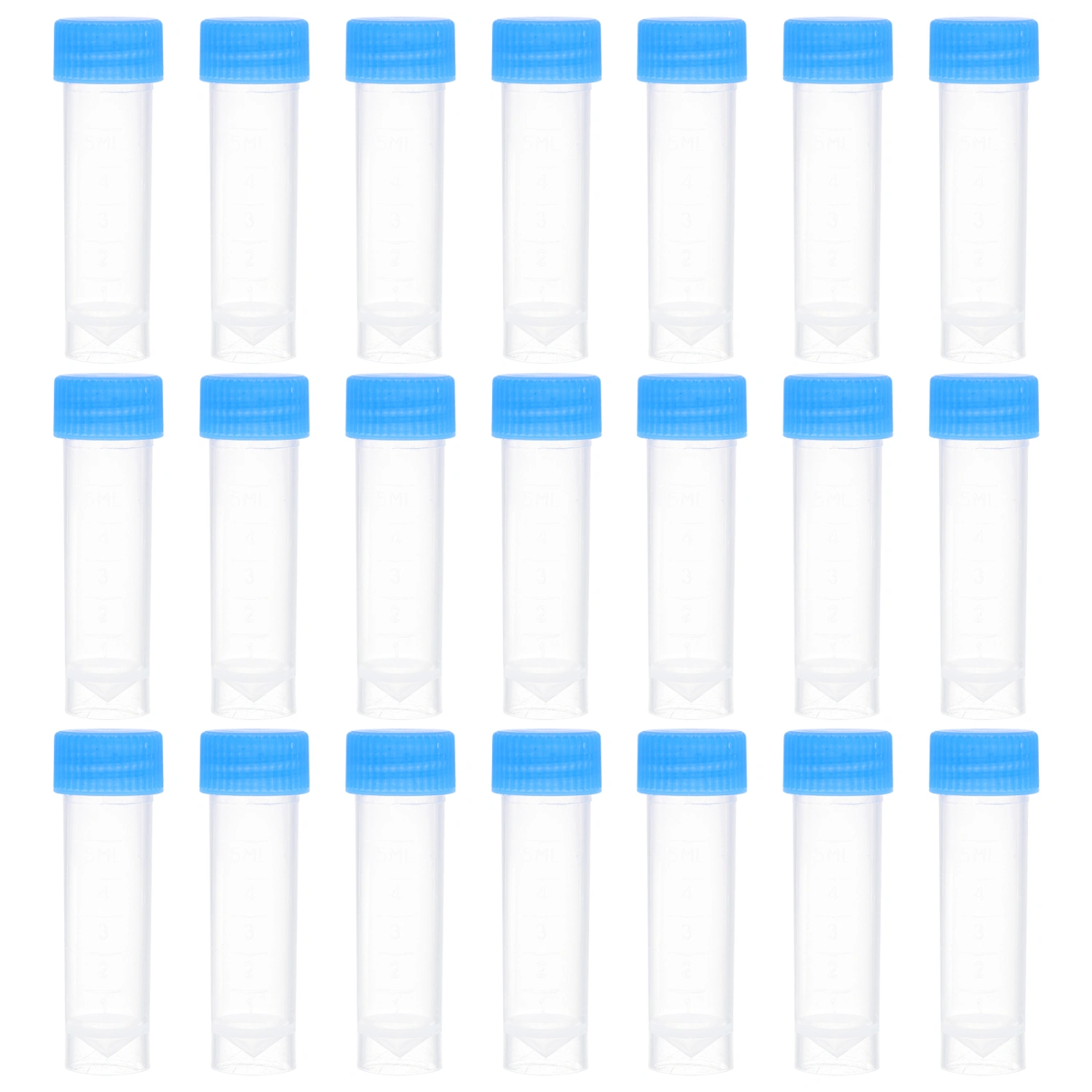 50Pcs Professional Test Tubes Multi-function Sample Tubes Transparent Cryovial Tubes