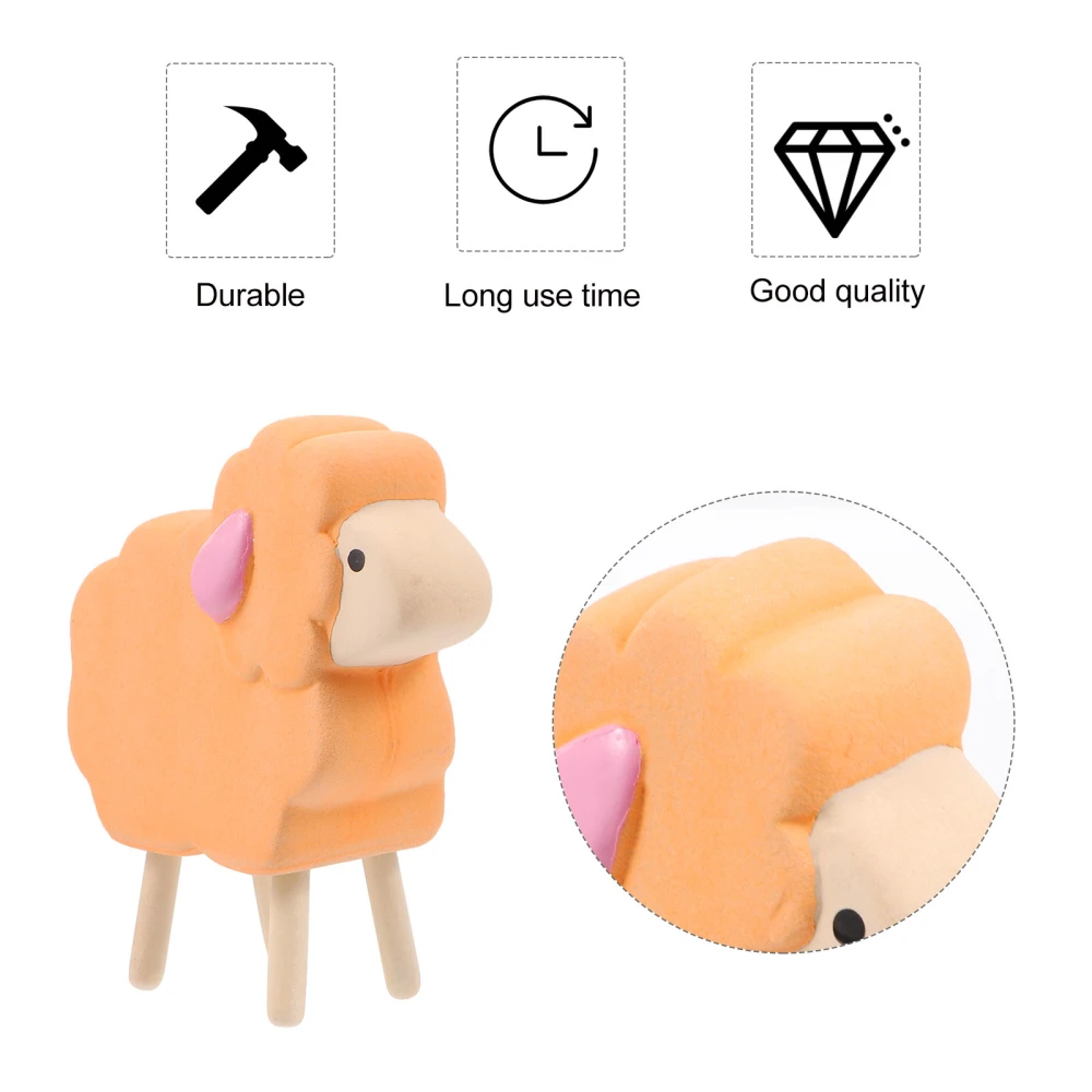 2pcs/Set Creative Ceramic Animal Ornament Desktop Ornament Ceramic Sheep Craft