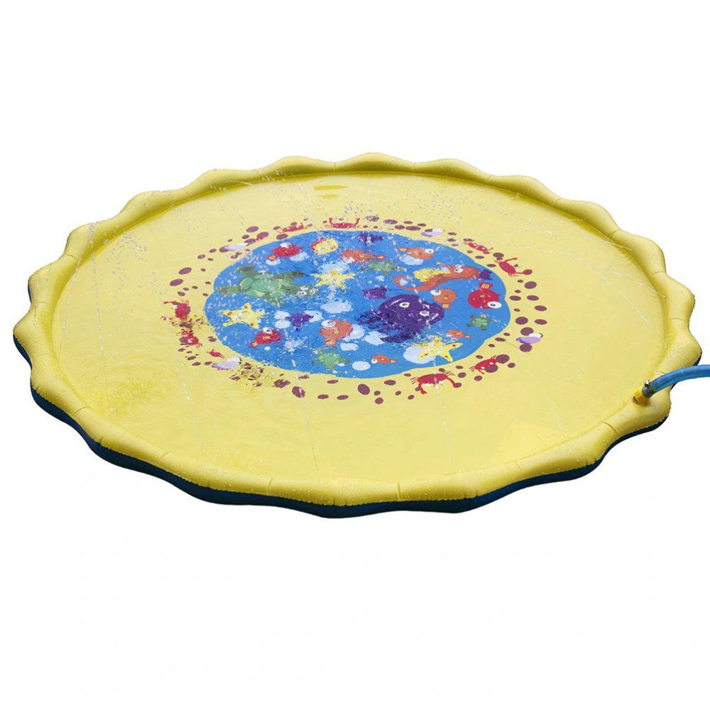 170cm-Diameter Sprinkle And Play Mat Inflatable Toy For Children Infant Toddler(Yellow)