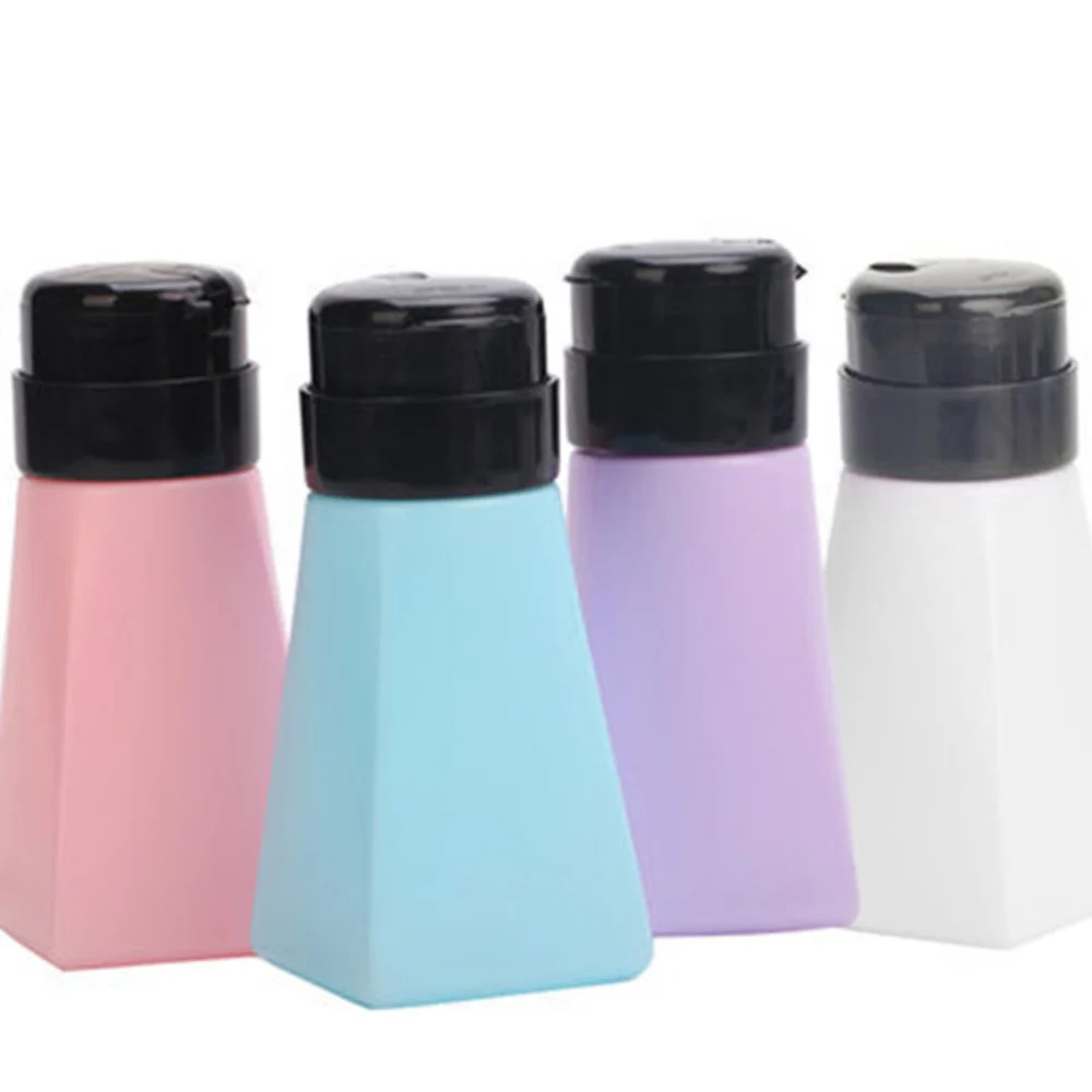 2Pcs 200ML Bowknot Leakproof Bottle Pump Bottles Cosmetic Storage Set Dispensers for Cosmetic Liquid(White+Purple)