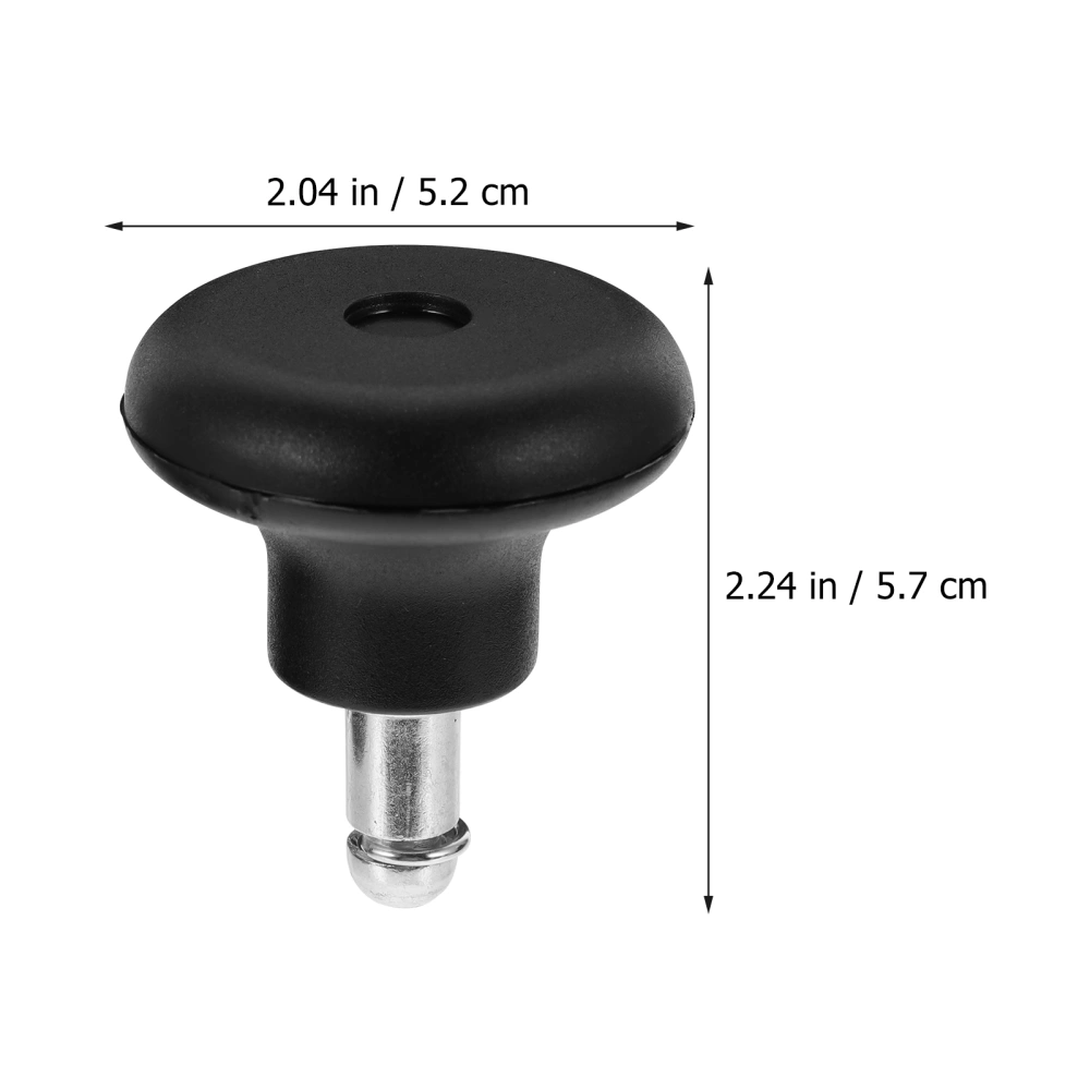 5Pcs 2in Practical PU Office Chair Fixed Casters Silent Chair Casters (Black)