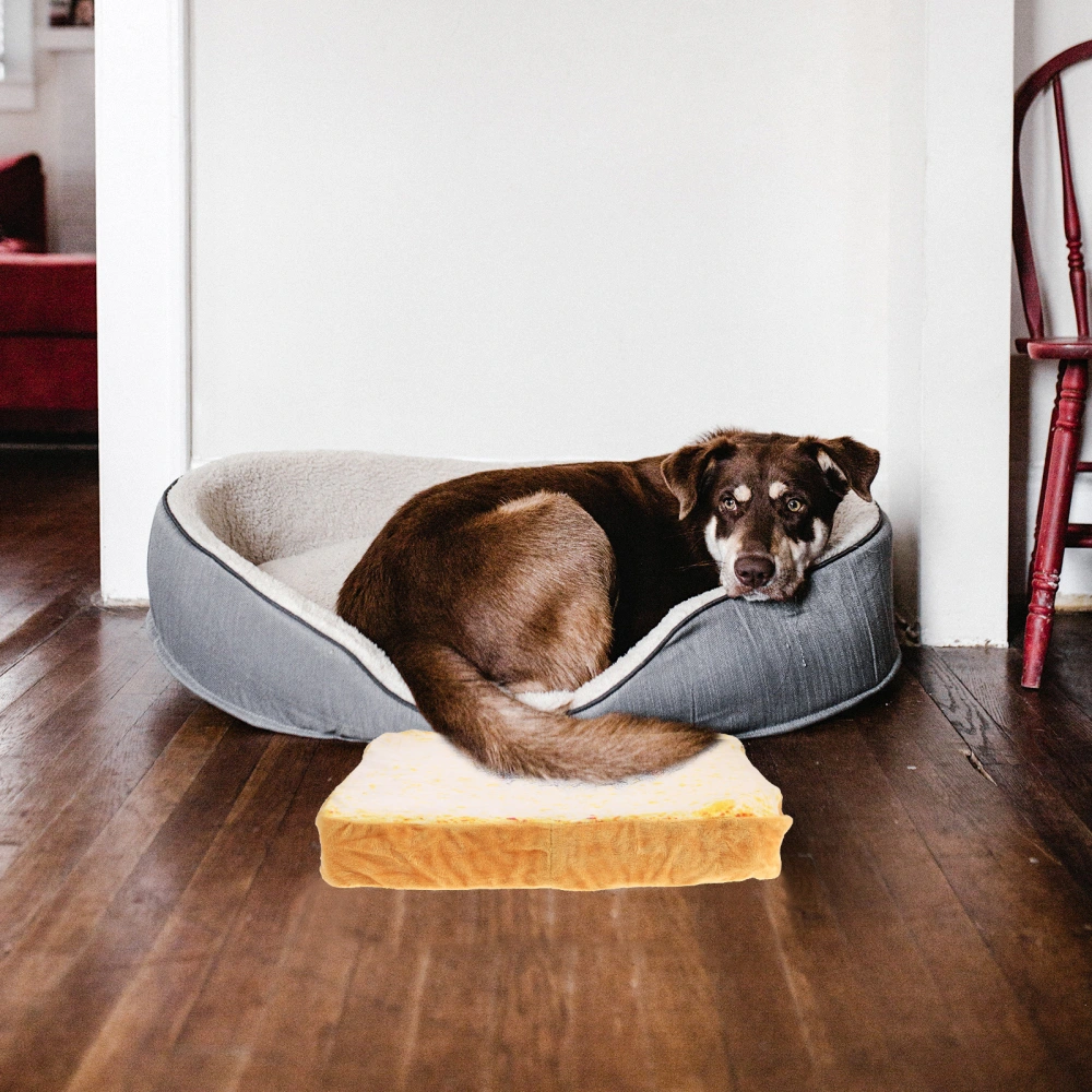 Creative Toast Bread Pet Cat Bed Mattress Cushion Seat Pad for Pet Sleeping Playing Resting 40x40x7cm