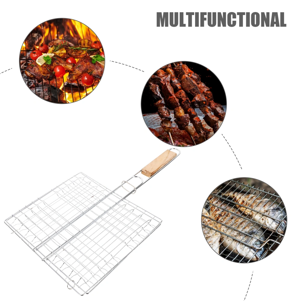 1 Pc Square Stainless steel Grill Net Fish Grill Net Bread Sandwich Grill Tools