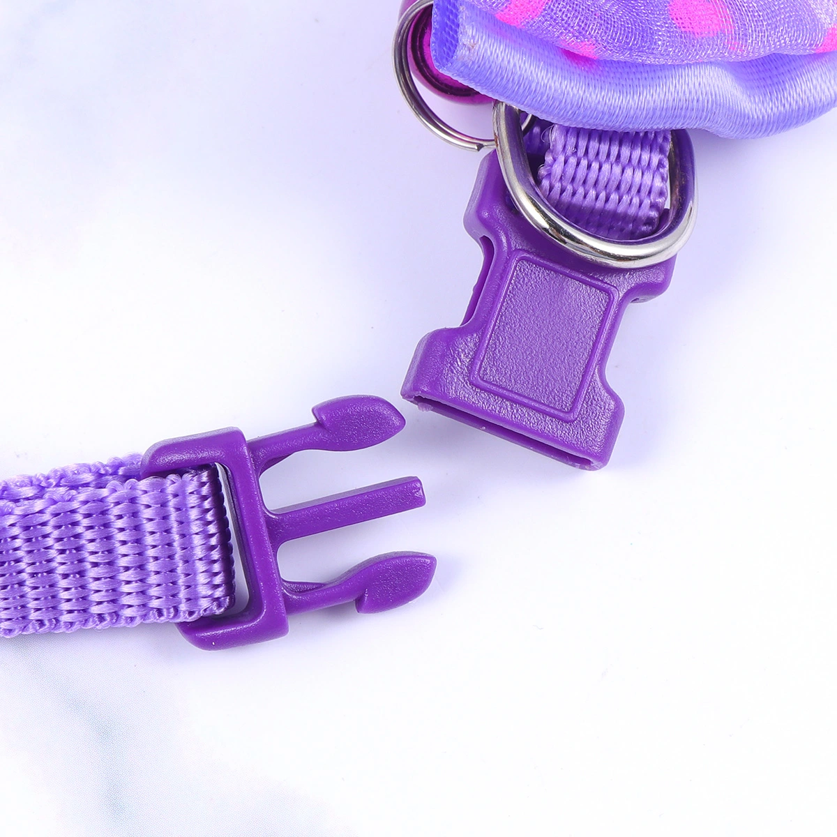 4pcs Adorable Bowknot Dog Collar Funny Bell Pet Collar Pet Ring Pet Supplies (Yellow, Sky-blue, Green, Purple)