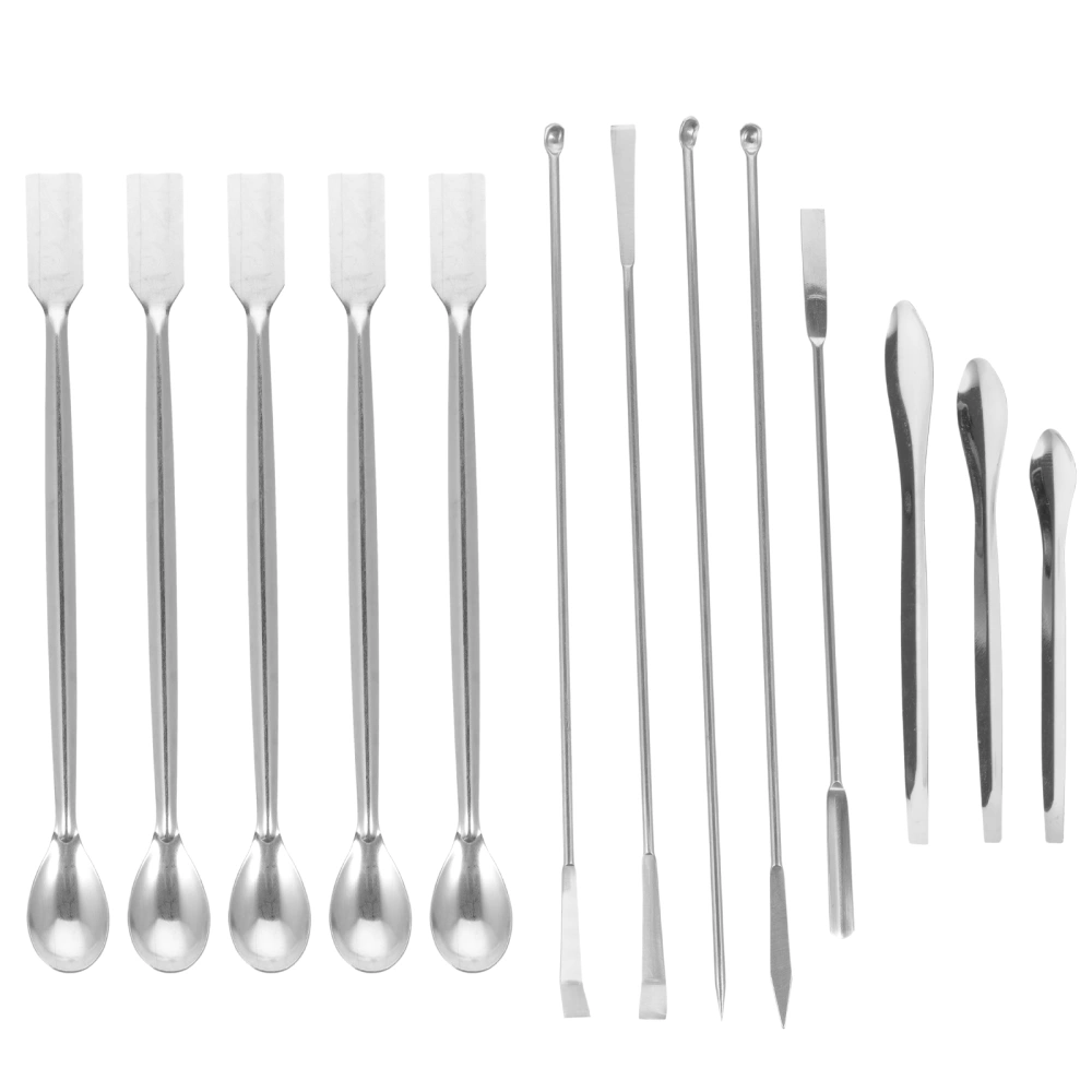 13 Pcs Stainless Steel Sampling Spoons Sampling Measuring Scoops Medicine Spoons