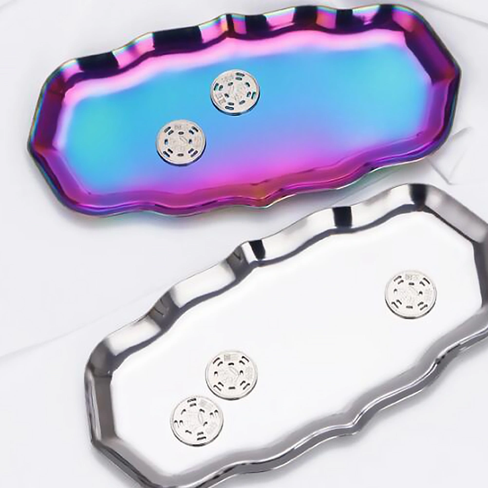 Stainless Steel Jewelry Plate Jewelry Dish Jewelry Container Cosmetic Tray
