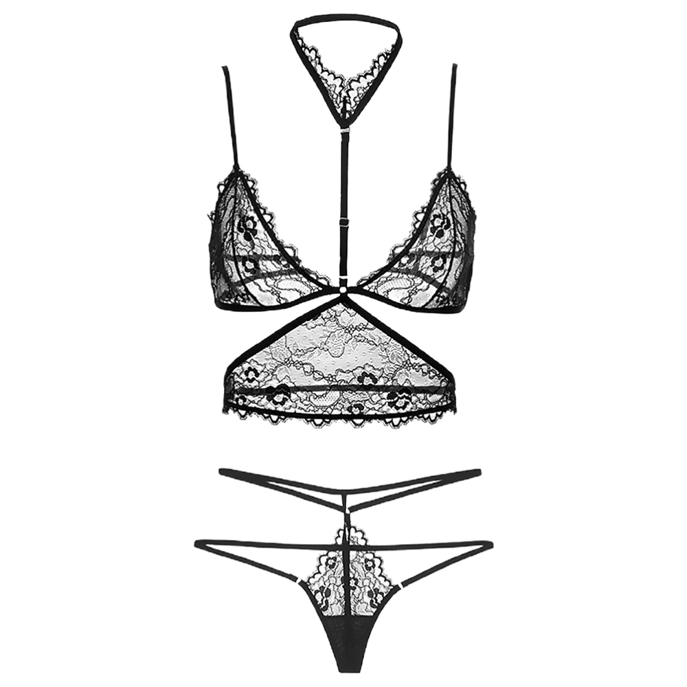 1 Set Lace Bra Panty Sexy Lingerie Lace Bodysuit Lace Underwear Women Nightwear