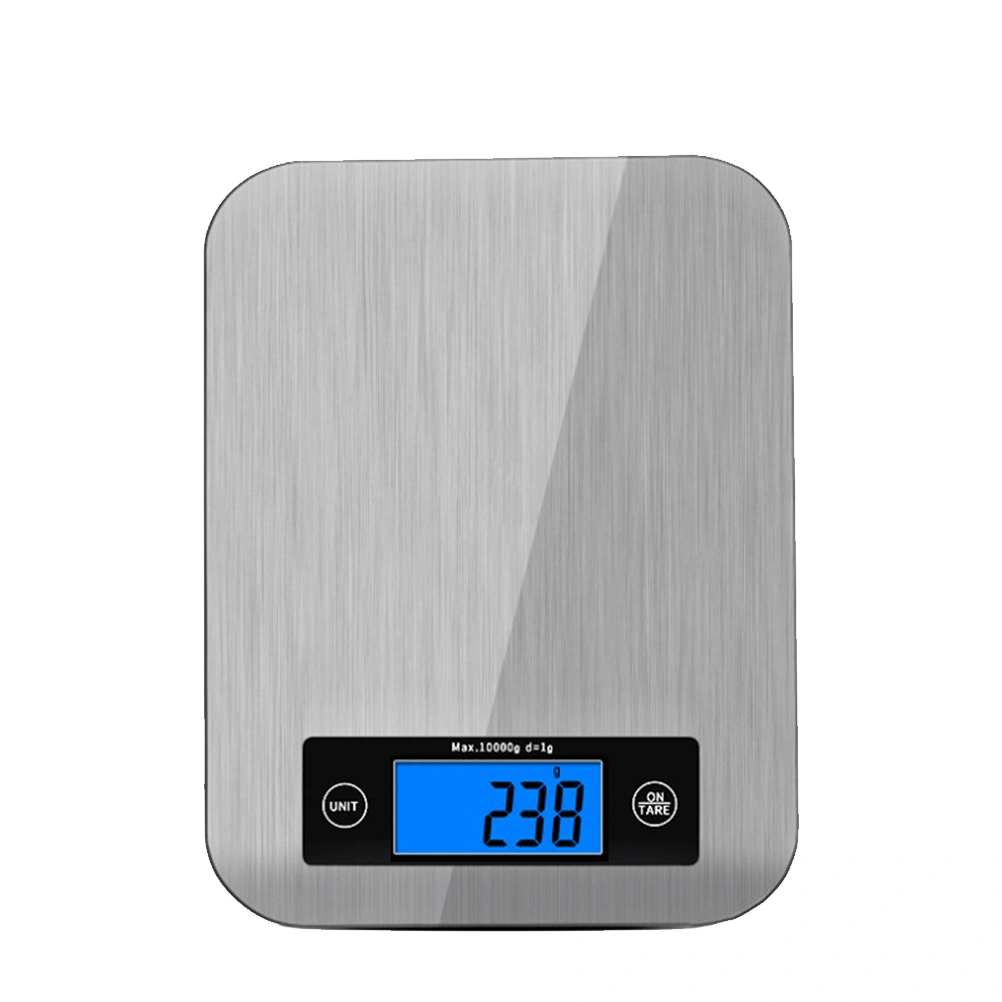 Portable 10kg Kitchen Digital Scale Multifunction Electronic Platform Scale for Coffee Tea Leaf Kitchen Food Jewelry (Grey)