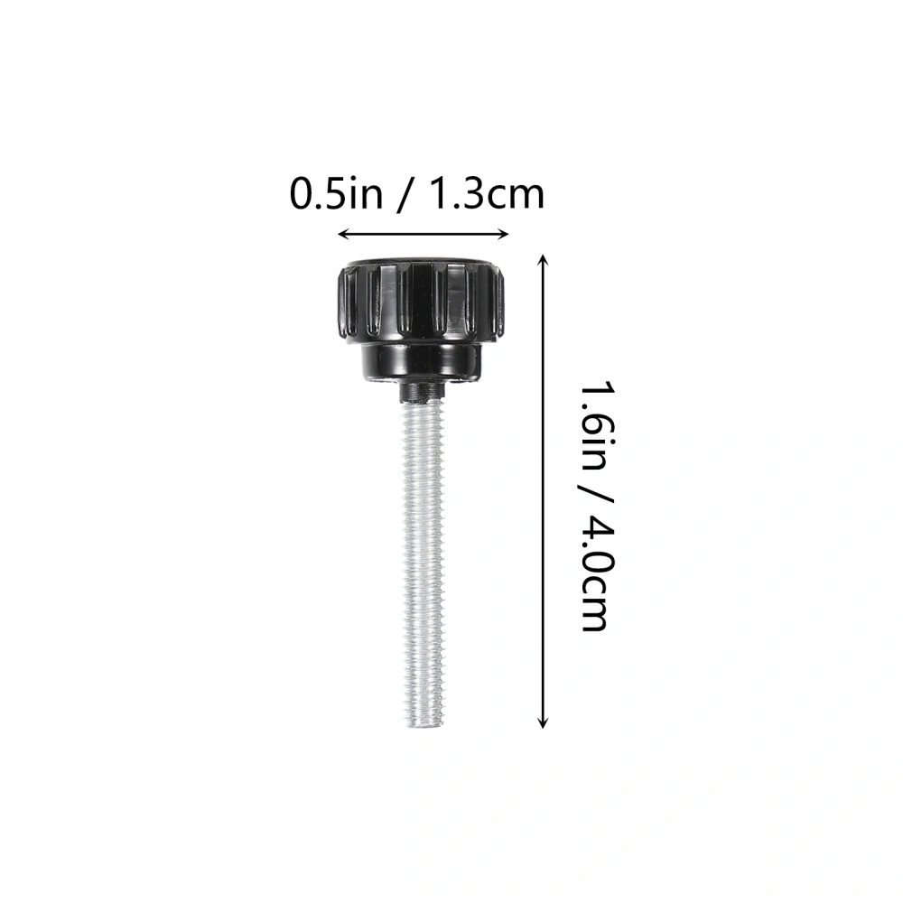 10 Pcs Round Knobs Home Furniture Screws Black Iron Handle Clamping Knobs