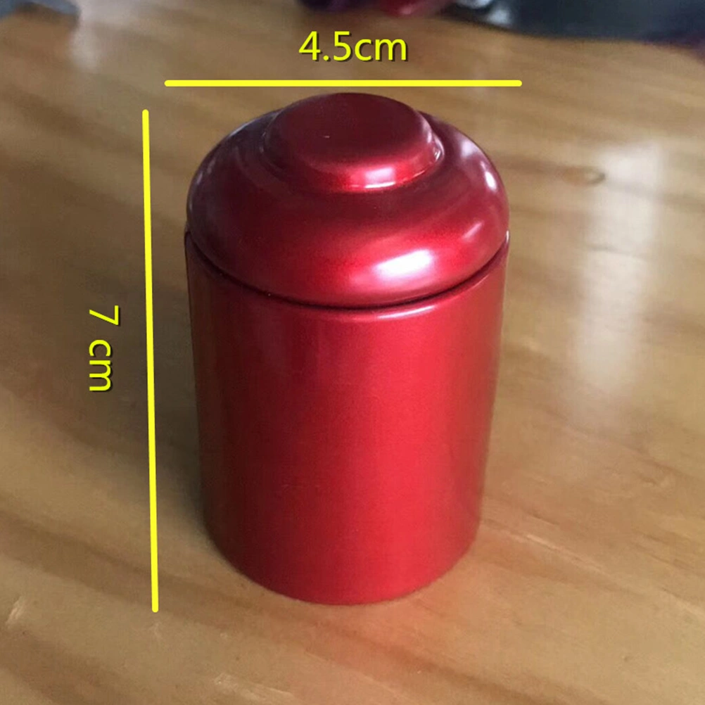5pcs in 1 Set Mini Tinplate Tea Cans Portable Sealed Cans for Travel Tea Storage(Random Color)