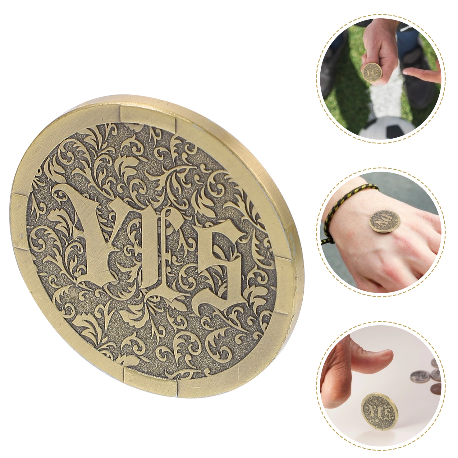 1Pc Commemorative Coin Delicate Yes or No Decision Coin Decorative Souvenir Coin