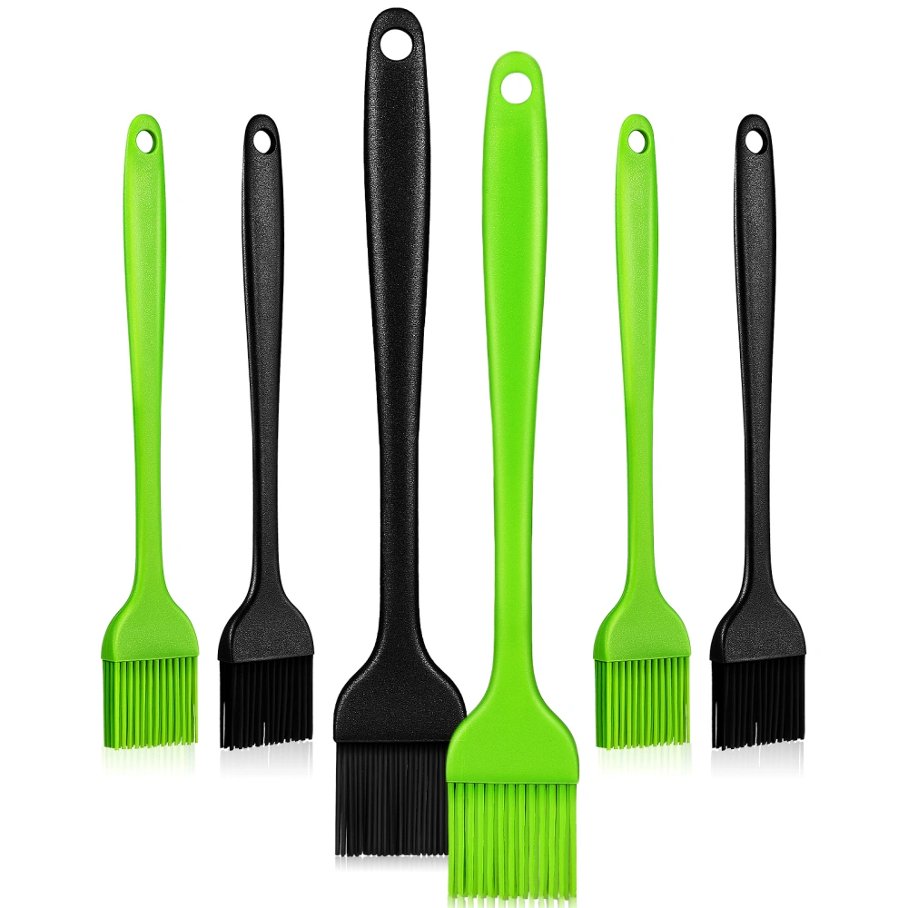 6pcs Silicone Basting Pastry Brush Baking Cooking Oil Brush Barbecue Brush BBQ Supplies