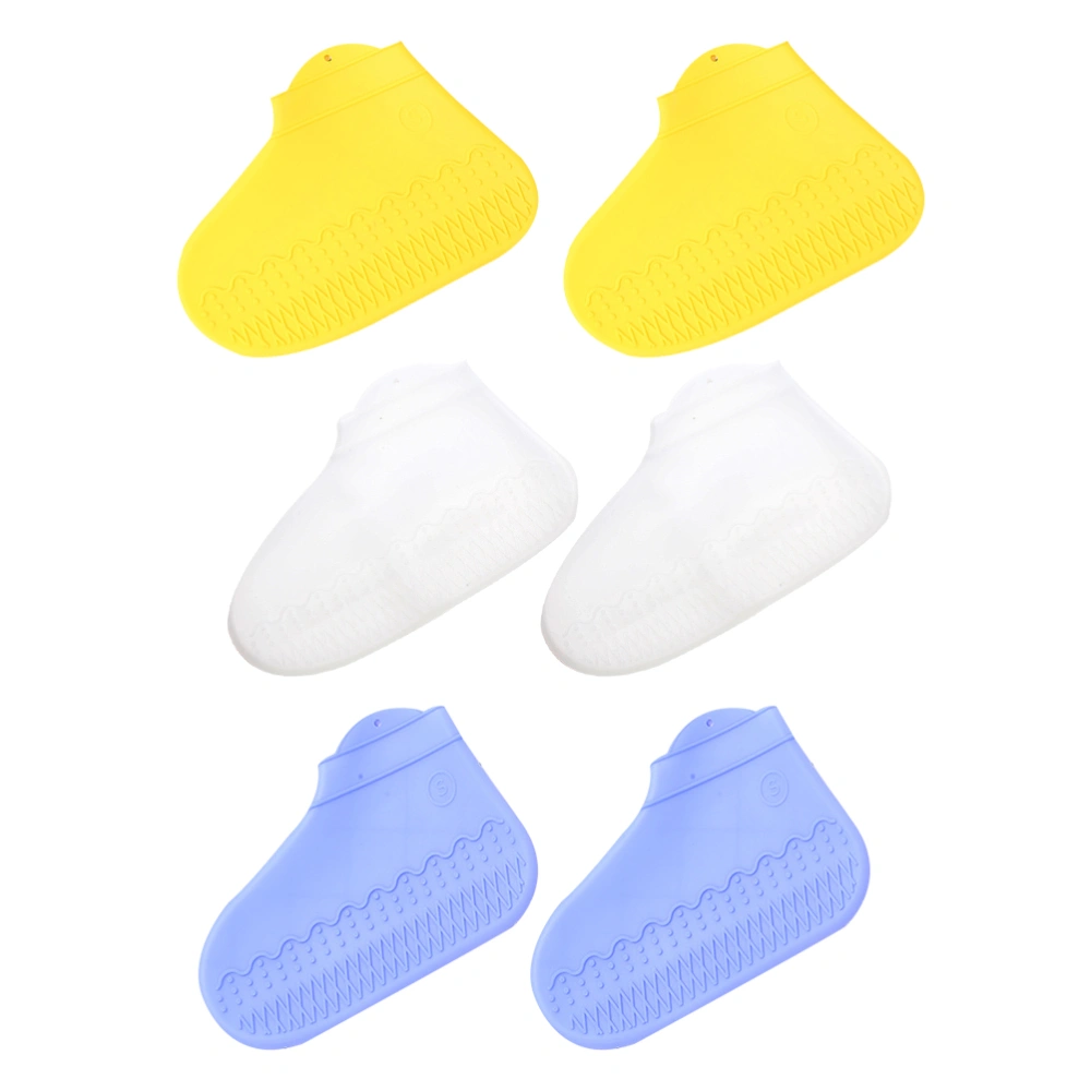 3 Pairs Silicone Shoe Cover Rain Day Shoe Cover Elastic Shoes Cover for Unisex