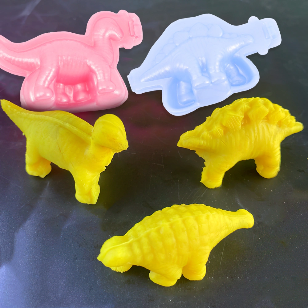 18pcs Colorful Dough Dinosaur Toys Dinosaur Plastic Molds for Clay Modeling (Random Color)