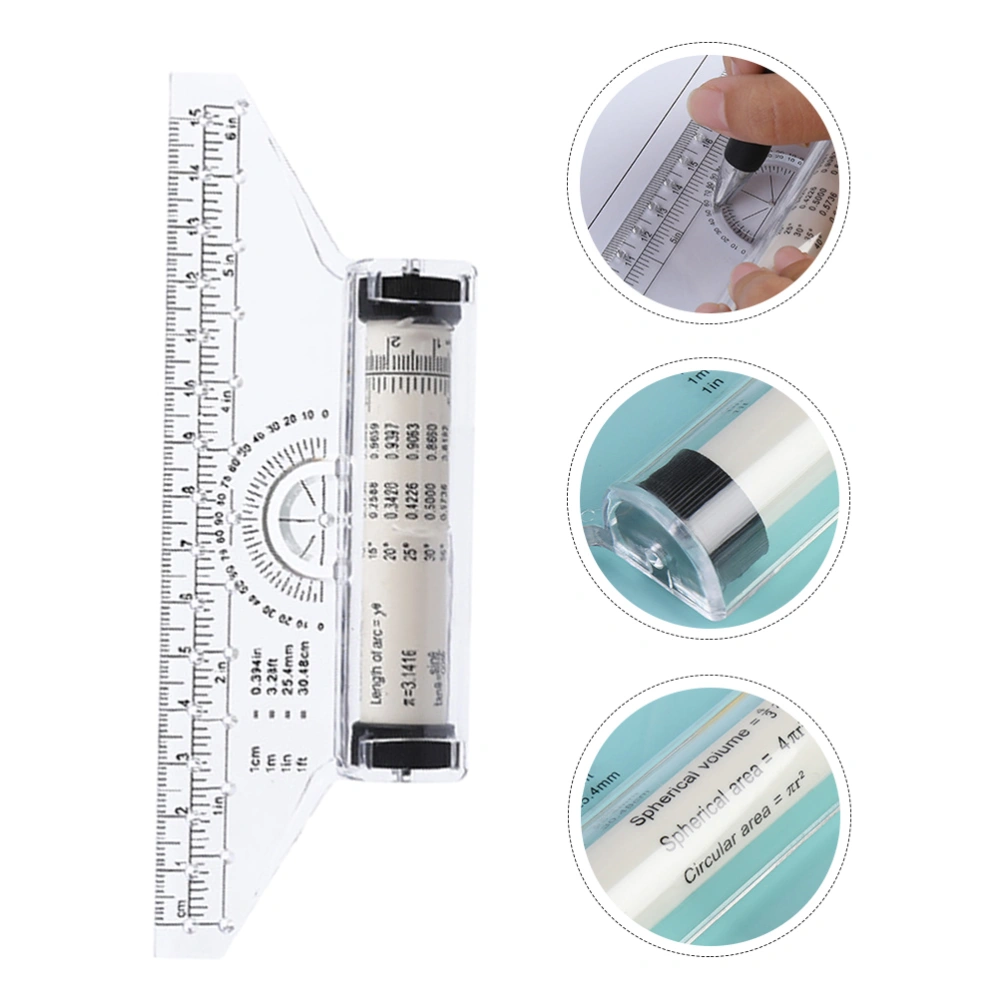 Multi-purpose Rolling Ruler Plastic Measuring Rolling Ruler for Drawing Design