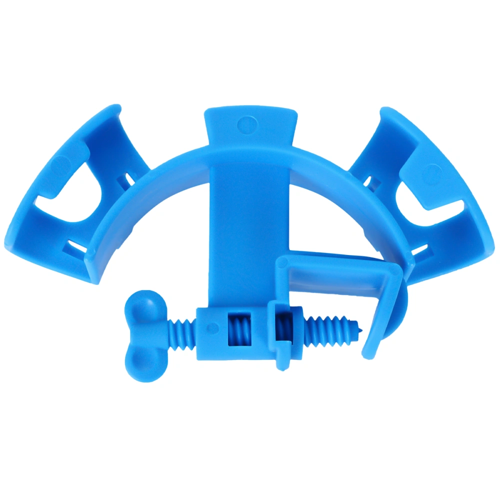 Adjustable Aquarium Water Pipe Holder Water Tube Clamp Fixed Clip Fish Tank Hose Holder (Blue)