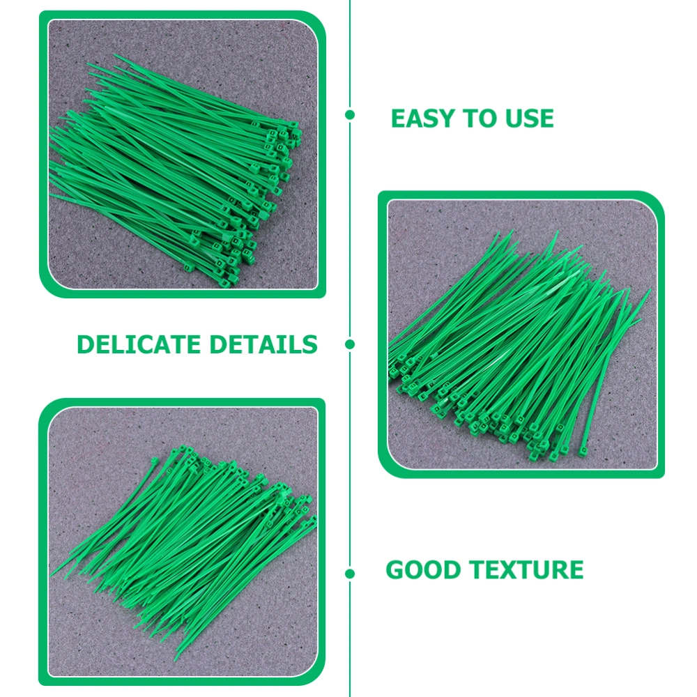 1000Pcs Multi-Purpose Cable Ties Self-Locking Green Zip Ties for Indoor Outdoor