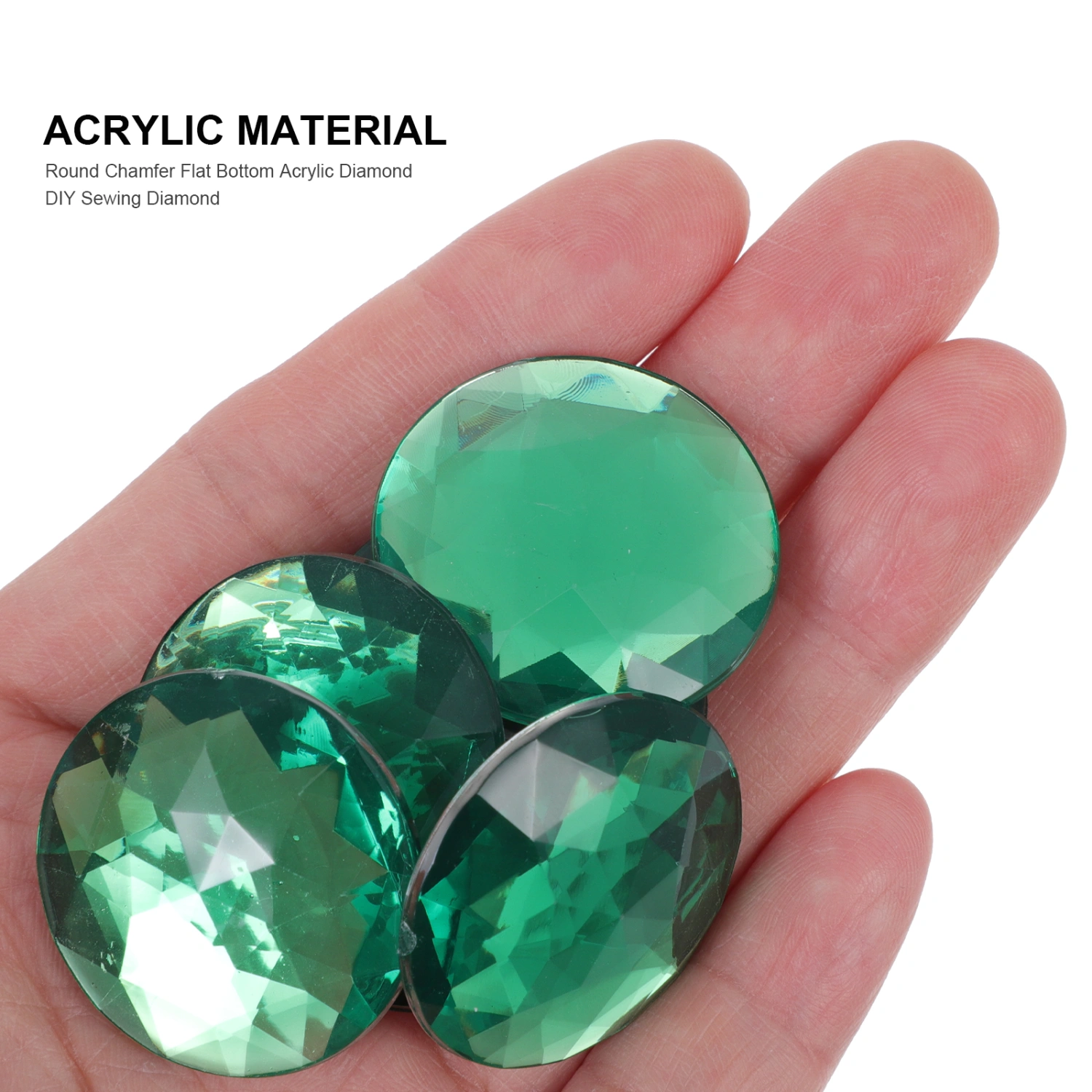 50Pcs DIY Craft Diamonds Clothing Round Diamond Ornament Decorative Acrylic Diamond