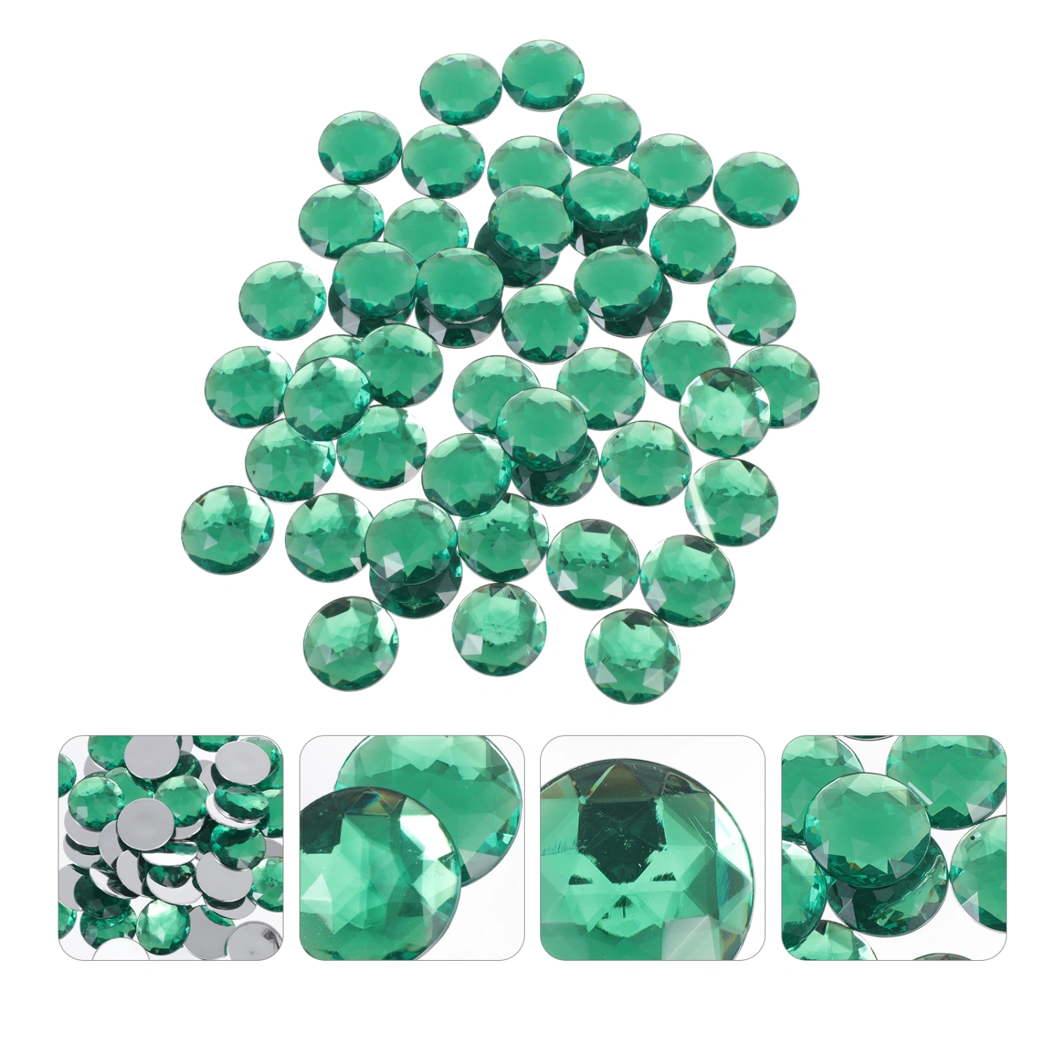 50Pcs DIY Craft Diamonds Clothing Round Diamond Ornament Decorative Acrylic Diamond