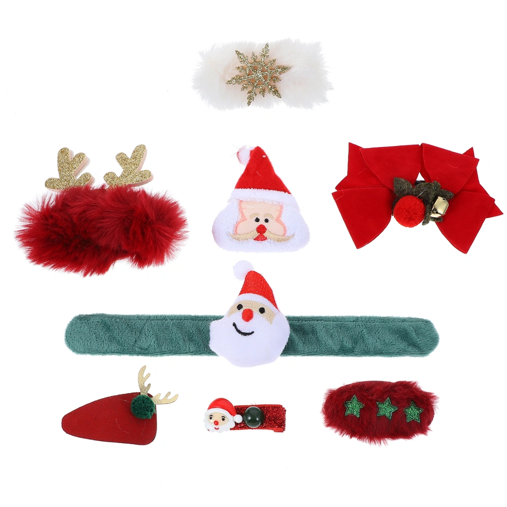 2 Sets Christmas Kids Hairpins Xmas Themed Hair Clips Decor (Assorted Color)