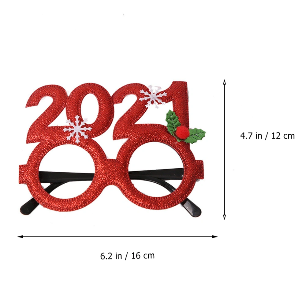 12Pcs 1Set Attractive Eyeglass Frames Christmas-themed Glasses (Random Style)