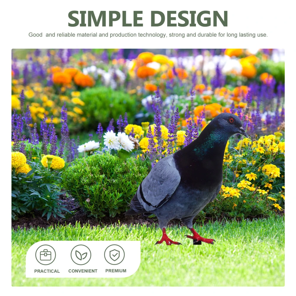 Garden Pigeon Bird Stake Simulation Animal Model Artificial Animal Garden Accessory