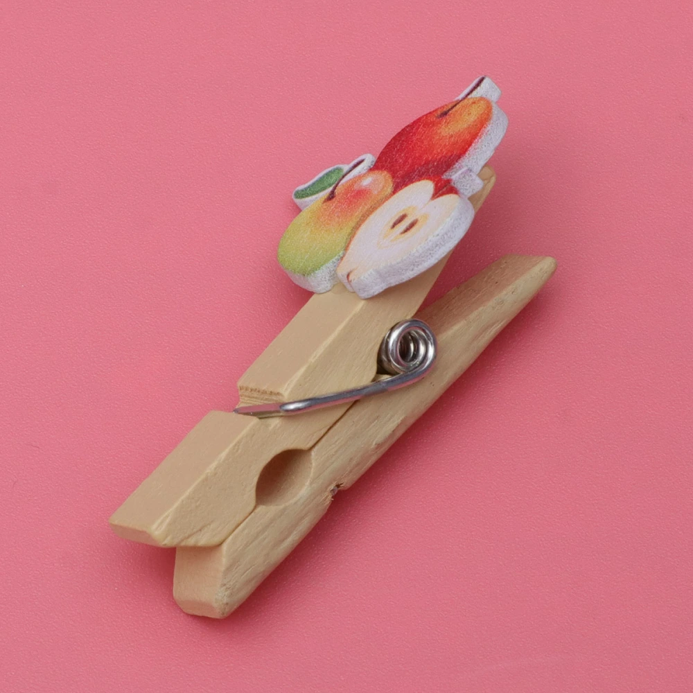 10pcs DIY Watermelon Pear Kiwi Clips Cartoon Wooden Picture Clip Adorable Friuts Photo Holder