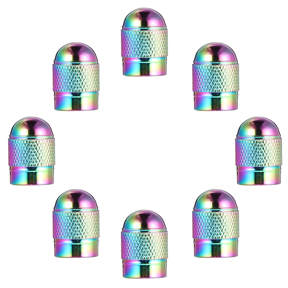 8pcs Tire Car Tire Aluminum Alloy Symphony Bullet Head Dust (Colorful)