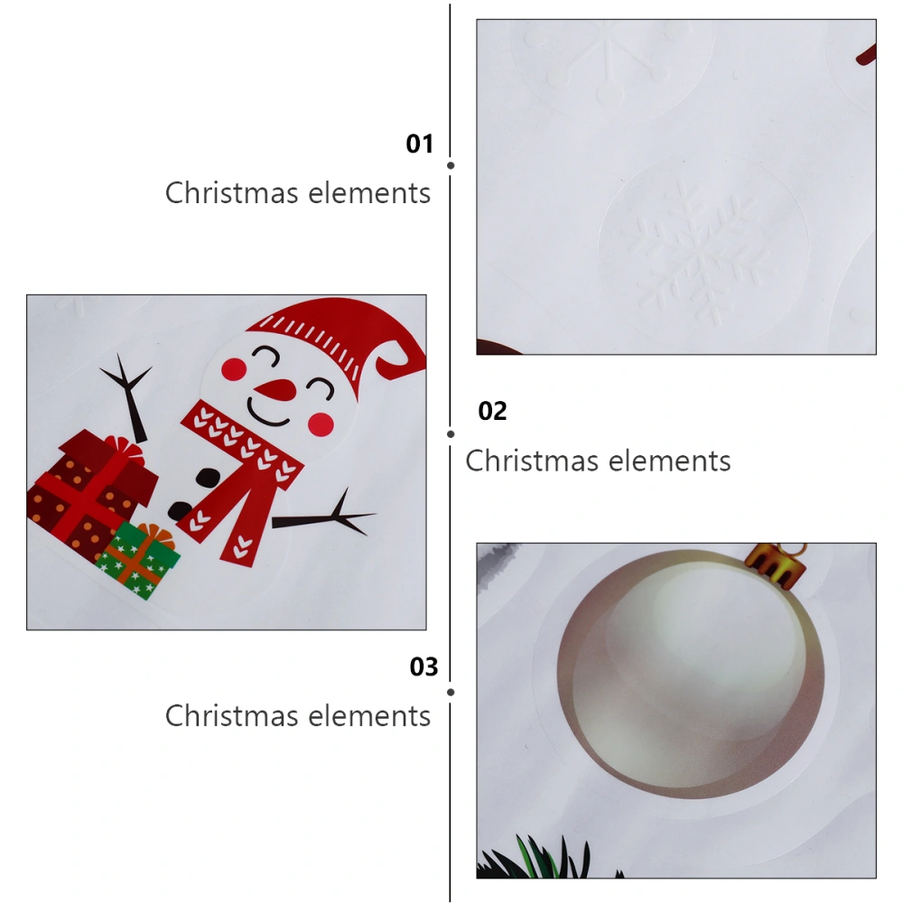 2 Sets DIY Merry Christmas Window Static Clings Removable Window Glass Stickers