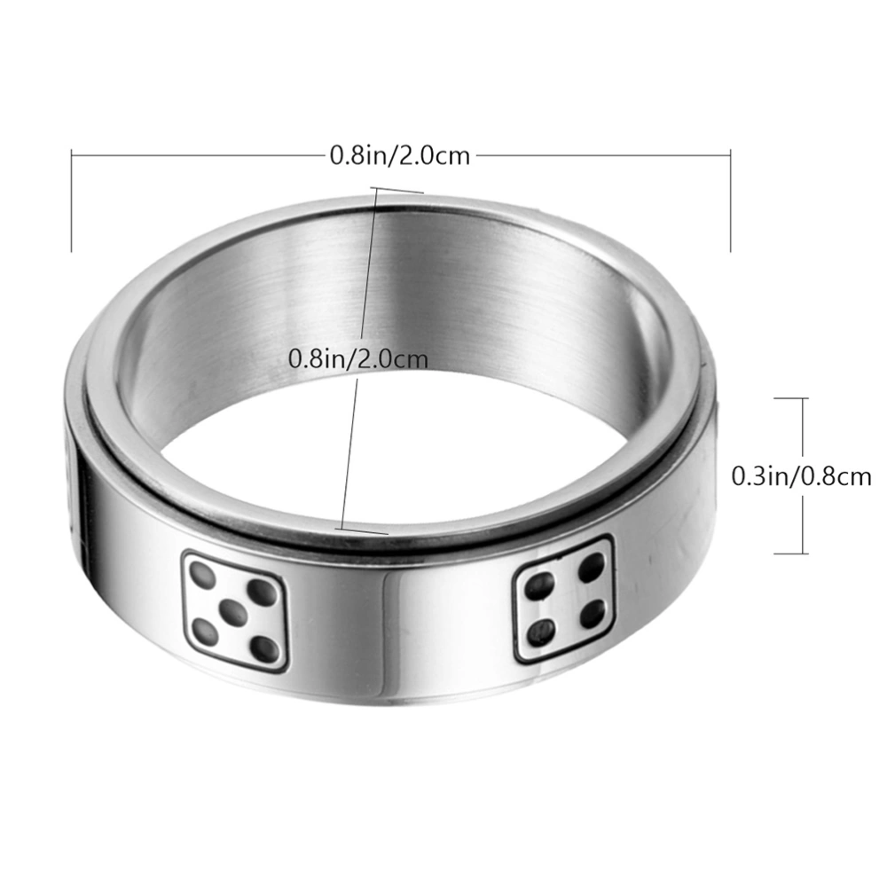 1pc Fashion Titanium Steel Ring Exquisite Finger Jewelry for Man (Silver)