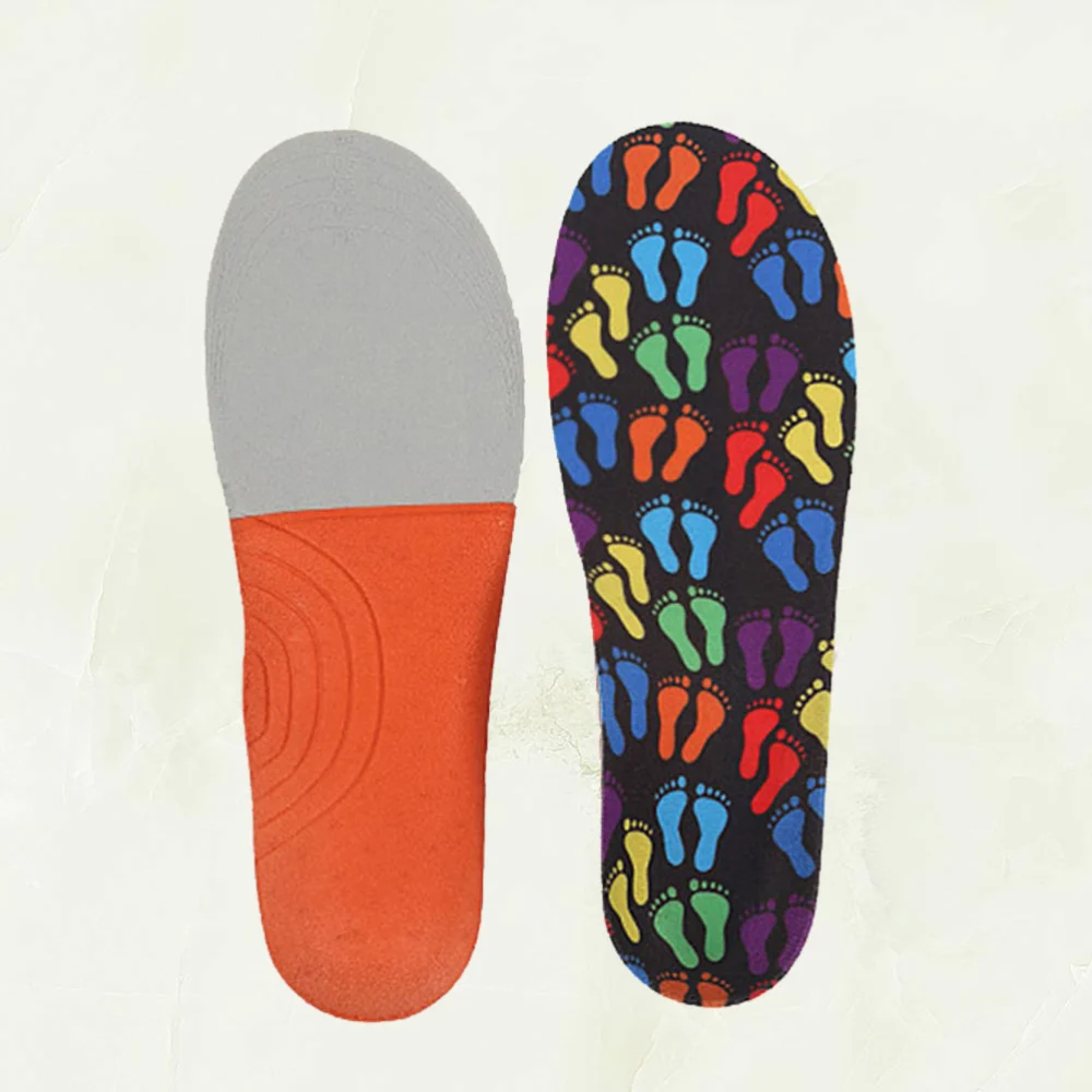 Children Arch Support Insoles Kids Flat Foot Pronation Correction Arch Pad Colorful Feet Insoles Size 1