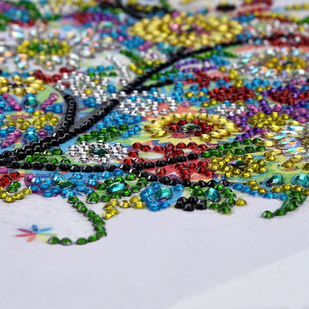 DIY Tree Pattern Unframed Resin Rhinestone Summer Embroidery Painting Handmade Wall Decoration Printing Craft Kits 30x30CM