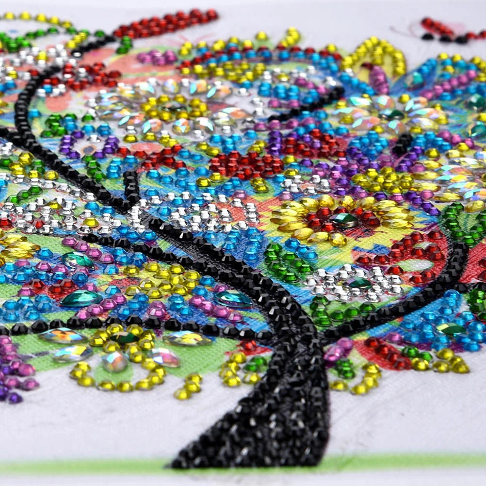 DIY Tree Pattern Unframed Resin Rhinestone Summer Embroidery Painting Handmade Wall Decoration Printing Craft Kits 30x30CM