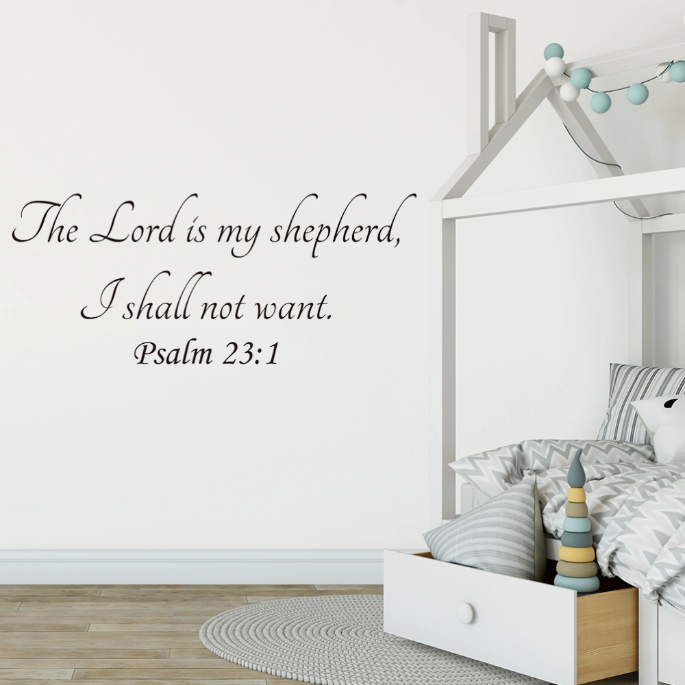 The Lord is my shepherd Psalm 23:1 Religious Decorations Wall Art Sayings Vinyl Letters Stickers Decals