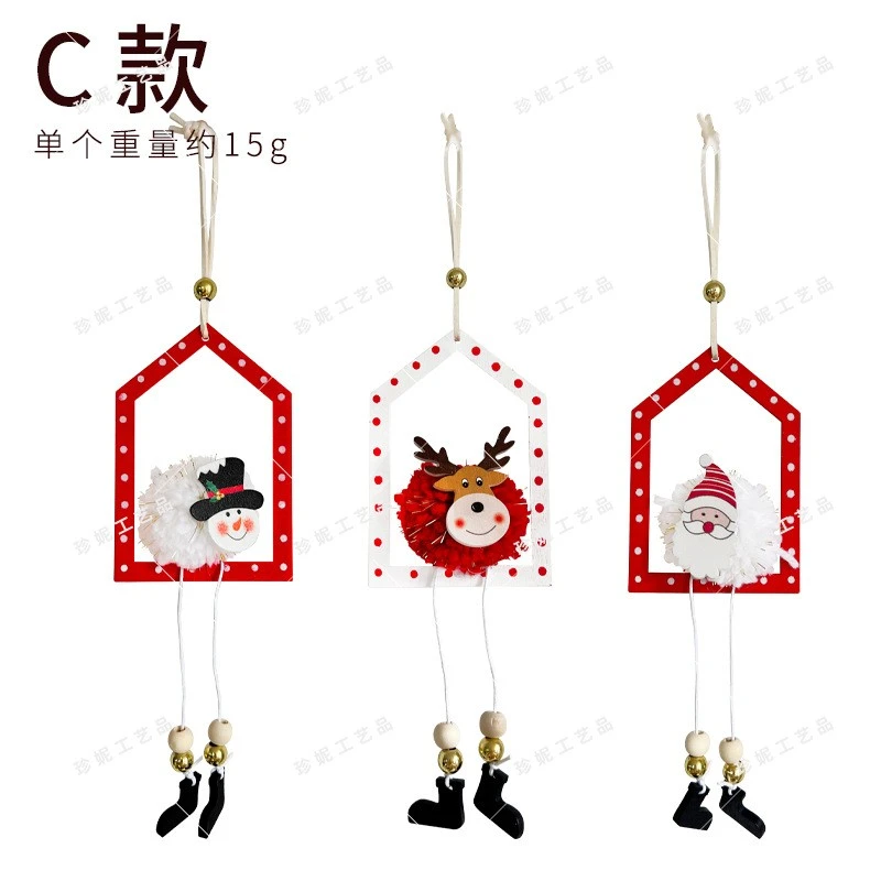 3Pcs Christmas Fleece Ornaments Christmas Hanging Decor Christmas Tree Ornaments  Party Favors